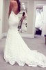 Meerjungfrau Stil Klassisches Normale Taille Brautkleid mit Gericht Schleppe mit Bordüre - 2