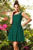 Drapiertes Ein Schulterfreies Ärmellos Prinzessin Plissiertes Brautjungfernkleid - 9