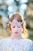 Abito da Sposa con Piega stravagante in pizzo Schiena Nuda con Maniche Lunghe Semplice - 4