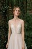 Robe de mariée v encolure fermeutre eclair avec bouton divin moderne - 8