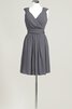 Vestido de Dama de Honor de Corte-A de Corto de Sin mangas de Escote en V - 11