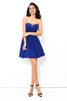 Robe de cocktail naturel bref a-ligne avec zip avec sans manches - 4
