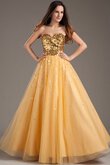 Vestido de Quinceañeras de Corte-A en Tafetán de Escote Corazón de Sin mangas