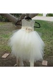Vestido de Floristas de Corte Evasé de Corte-A de Fajas de Flores de Encaje Adorno