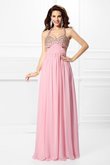 Robe de soirée longue de princesse avec chiffon manche nulle jusqu'au sol