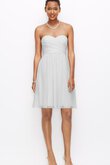 Abito Laurea con Criss-cross con Increspato Cuore Corto in Chiffon
