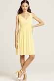 Robe demoiselle d'honneur bref v encolure avec sans manches ligne a
