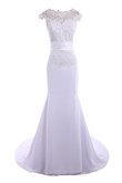 Outdoor natürliche Taile romantisches legeres Brautkleid mit Falte Mieder mit Rosette