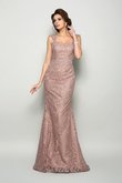 Robe mère de mariée longue en satin avec zip de sirène de traîne courte