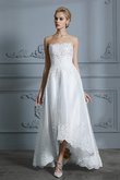 Robe de mariée avec bouton charmant a-ligne col en forme de cœur moderne