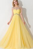 Vintage gerüschtes Chiffon Schaufel-Ausschnitt Perlenbesetztes schlichtes Abendkleid