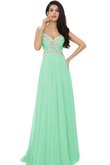 Robe demoiselle d'honneur naturel pailleté appliques avec manche courte longueur au ras du sol