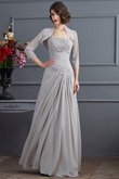 Robe mère de mariée longue manche nulle avec zip avec jacket de princesse