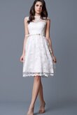 Robe de graduation plissage de col haut de col bateau avec zip ligne a