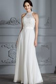 A Linie Chiffon Seeküste Bodenlanges Brautkleid mit Natürlicher Taille