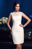 Abito mamma Sposa Mini Cerniera in Pizzo Tubino decorato