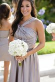 A-Line Ärmelloses Normale Taille Satin Bodenlanges Brautjungfernkleid