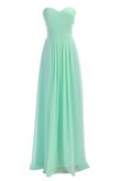 Robe demoiselle d'honneur ligne a entrecroisé longueur au ras du sol manche nulle avec chiffon