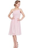Abito Homecoming alta vita con Increspato A-Line monospalla al ginocchio in Chiffon