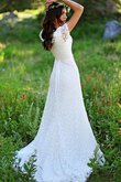 Abito da Sposa favola in pizzo a riva Elegante A-Line Cerniera