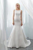 Vestido de Novia de Espalda Descubierta de Pomposo de Natural de Exquisito