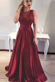 A-Line Prinzessin Tolle Ärmelloses Abendkleid mit Applikation