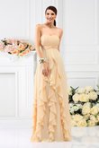 Prinzessin Ärmelloses Trägerlos Bodenlanges Anständiges Brautjungfernkleid