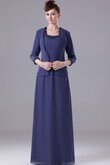 Vestido de Noche de Corte-A de Escote Cuadrado de Cremallera de Sin mangas