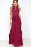 Robe demoiselle d'honneur plissé simple au niveau de cou avec sans manches