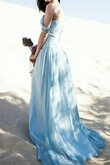 Robe demoiselle d'honneur informel romantique d'epaule ajourée de lotus fermeutre eclair