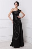 Normale Taille Reißverschluss Elastischer Gewebter Satin Ärmelloses Sittsames Ballkleid