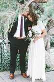 Abito da Sposa A Terra originale con Perline Cerniera a Spiaggia Senza Maniche