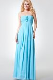 Chiffon gerüschtes A-Line plissiertes schlichtes langes Brautjungfernkleid