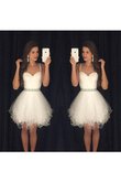 Abito da Sposa con Perline in Organza A-Line Formale E Informale Cuore con Increspature