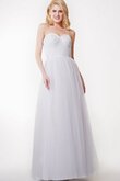 Robe demoiselle d'honneur mode ceinture bandouliere spaghetti en tulle col en forme de cœur