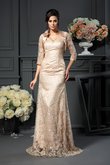 Abito mamma Sposa Cerniera in Pizzo in Raso Satin Elastico Senza Maniche Naturale