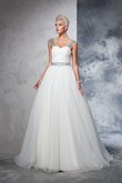 Vestido de Novia de Corte Evasé de Imperio Cintura de Largo de Tiras anchas