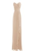 Abito da Damigella con Criss-cross Naturale Tubino con Seghettato Cuore A Terra