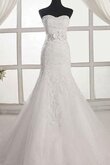 Vestido de Novia de Corte Recto de Escote de Tirantes Espaguetis de Cordón