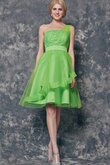 Abito da Damigella con Seghettato A-Line in Tulle in pizzo in Pizzo monospalla