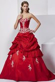 Ärmelloses Duchesse-Linie Herz-Ausschnitt Sittsames Quinceanera Kleid mit Applike