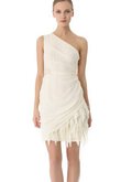 Vestido de Novia de Corte Recto de Corto de Natural de Sin mangas de Drapeado Lateal