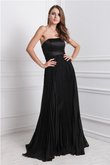 Robe demoiselle d'honneur en chiffon fermeutre eclair de lotus de bustier ligne a