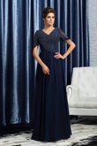 Abito mamma Sposa in Chiffon A-Line con Manica Corte Lunghi Principessa