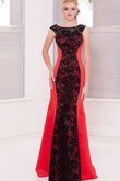 A-Linie kurze Ärmeln Ballkleid mit Blume mit Bordüre