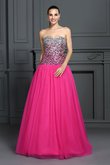 Reißverschluss Ärmelloses Empire Taille Bodenlanges Anständiges Quinceanera Kleid