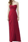 Robe demoiselle d'honneur col en forme de cœur ruché ligne a en chiffon