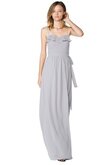 Abito da Damigella Conotta in Chiffon Lungo A-Line con Increspature