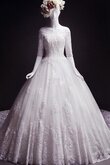 Gericht Schleppe a linie Duchesse-Linie romantisches Brautkleid mit Bordüre mit Applike