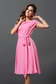 Reißverschluss Prinzessin Chiffon Brautjungfernkleid mit Schleife mit Gürtel